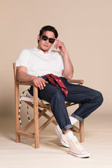 JAMIE POLO SKIPPER IN JERSEY SLUB