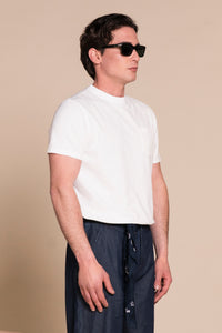 MORRIS T.SHIRT IN PIQUET CON TASCHINO