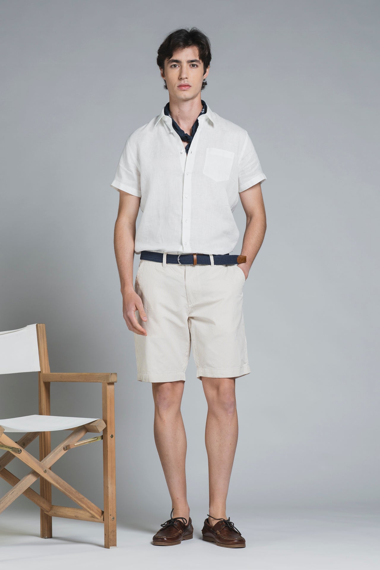 REY CHINO SHORT IN SEERSUCKER