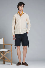RILEY COLLAR FRENCH MIXED LINEN