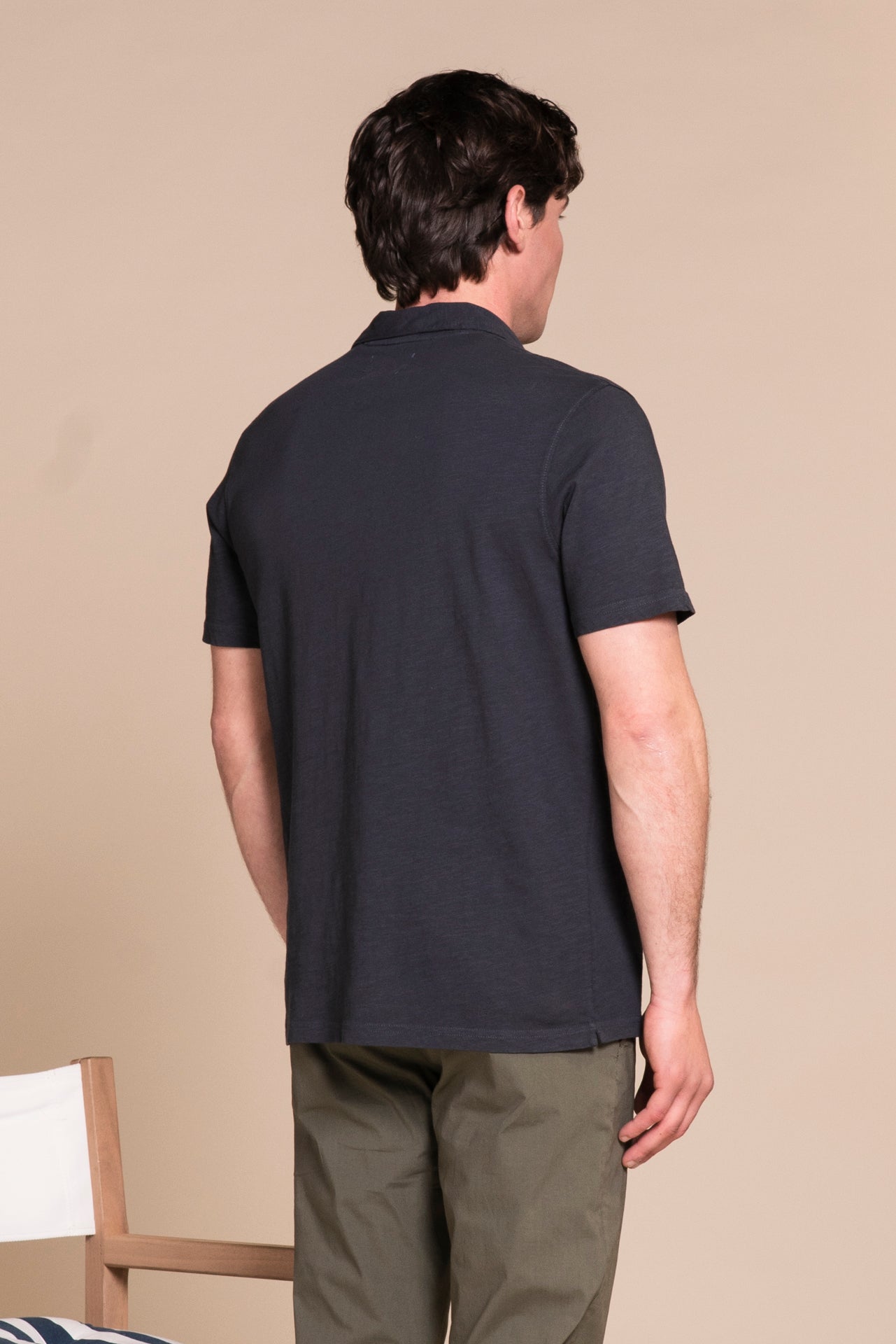 JAMIE POLO SKIPPER IN JERSEY SLUB