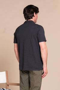 JAMIE POLO SKIPPER IN JERSEY SLUB