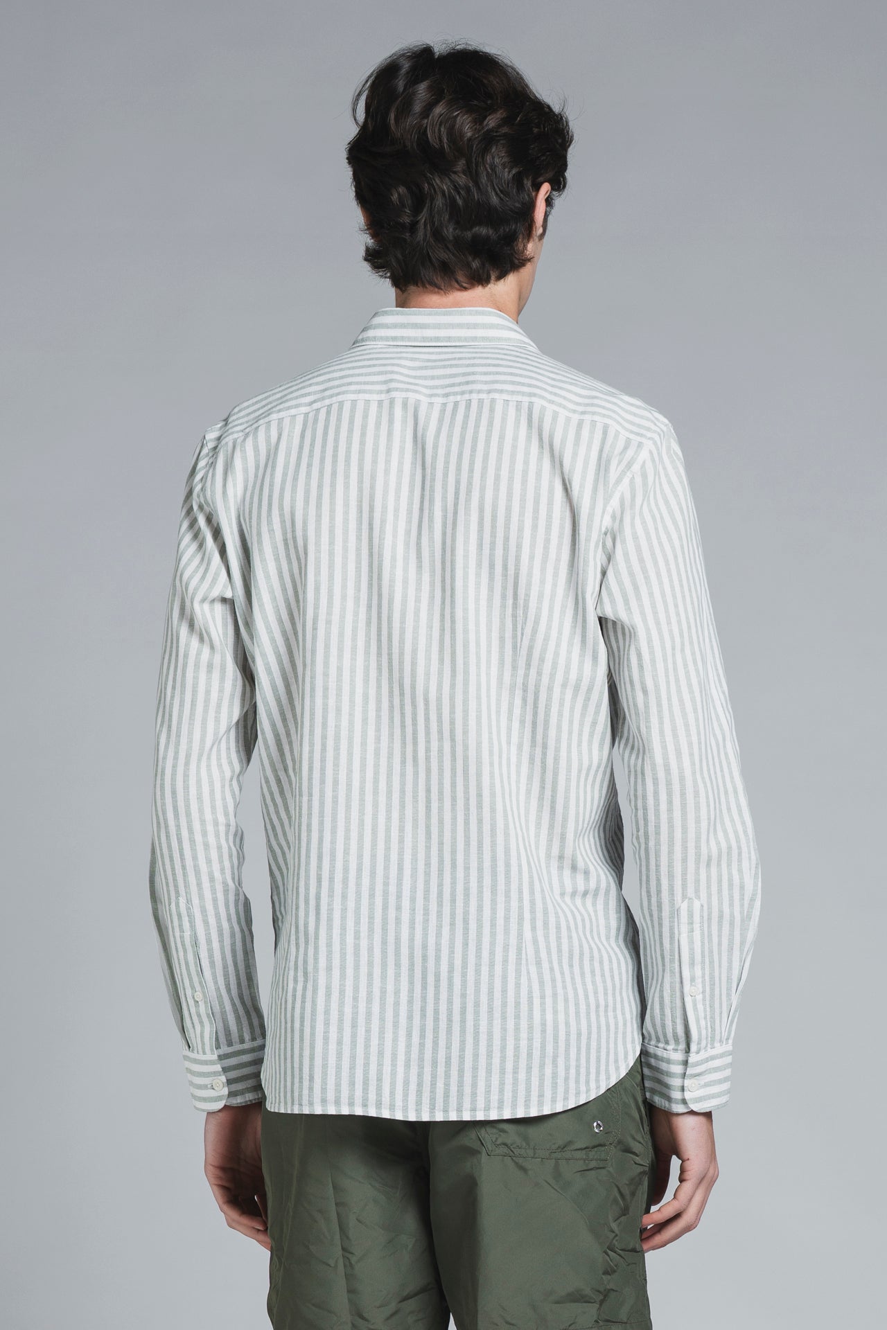 RILEY COLLAR FRENCH MIXED LINEN STRIPE