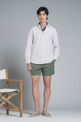 RILEY COLLAR FRENCH MIXED LINEN STRIPE