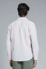 RILEY COLLAR FRENCH MIXED LINEN STRIPE