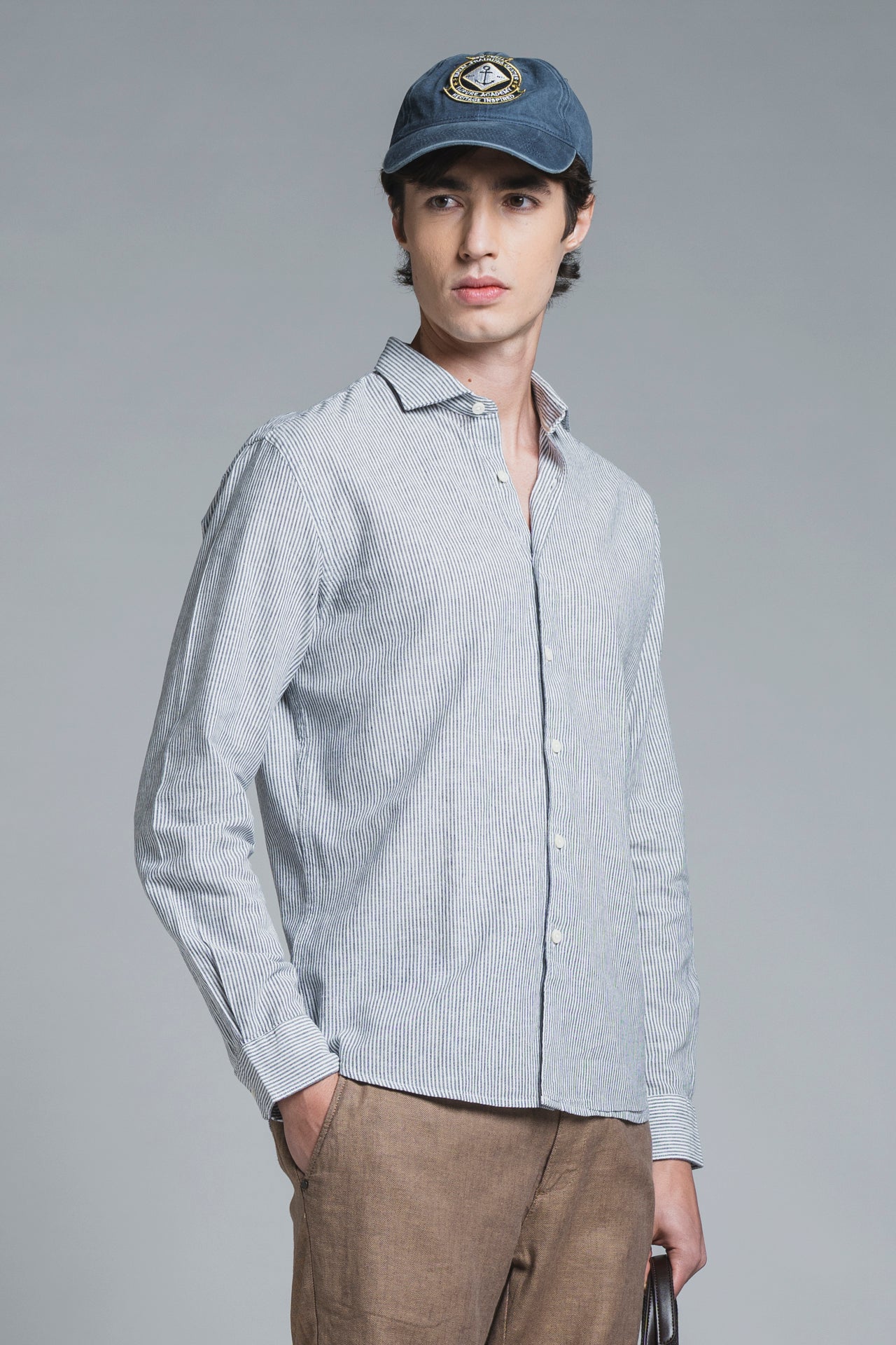 RILEY COLLAR FRENCH MIXED LINEN