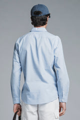 LARS KOREAN SHIRT IN SEERSUCKER