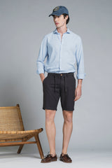 NILS CHINO SHORT IN MIXED LINEN