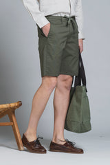 BARNES CHIBO SHORT IN POPELINE CANVAS