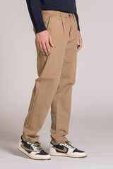 MIHARA CHINO LONG IN HERRIGBONE