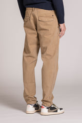 MIHARA CHINO LONG IN HERRIGBONE