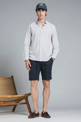 RILEY COLLAR FRENCH MIXED LINEN