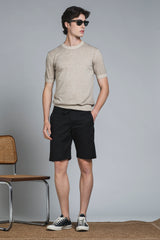 BARNES CHIBO SHORT IN POPELINE CANVAS