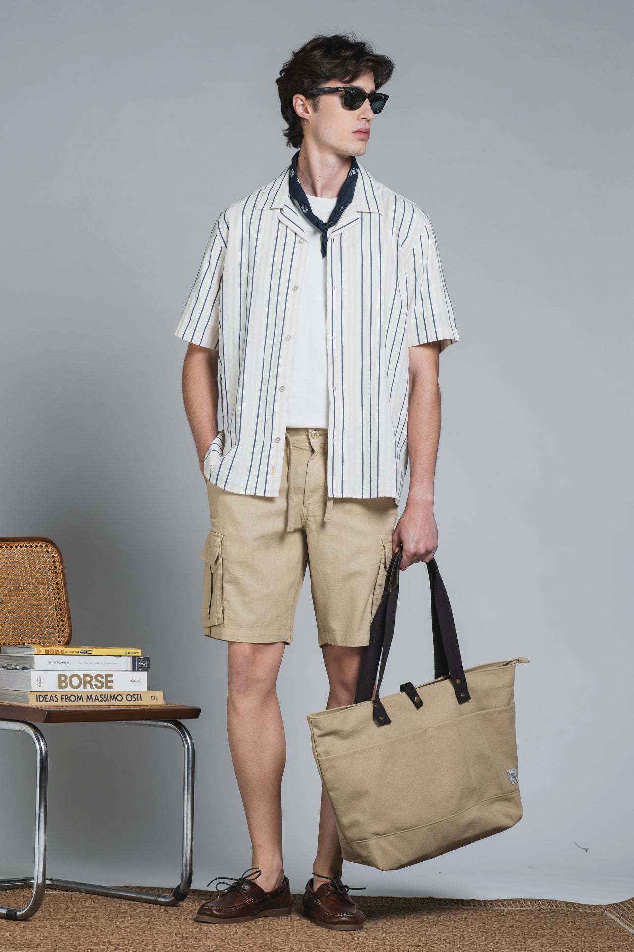 COOPER CARGO SHORT IN MIXED LINEN