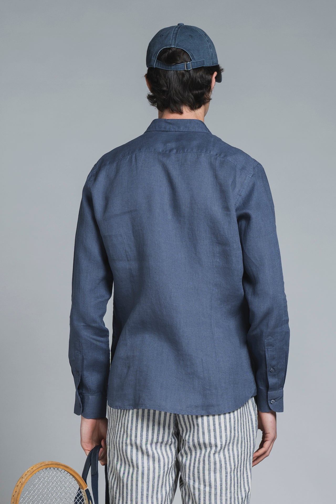 LARS KOREAN SHIRT IN SEERSUCKER