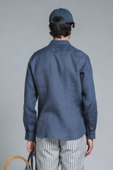 LARS KOREAN SHIRT IN SEERSUCKER