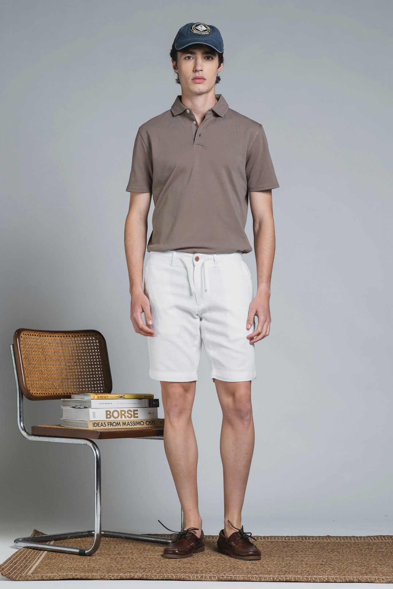NILS CHINO SHORT IN MIXED LINEN