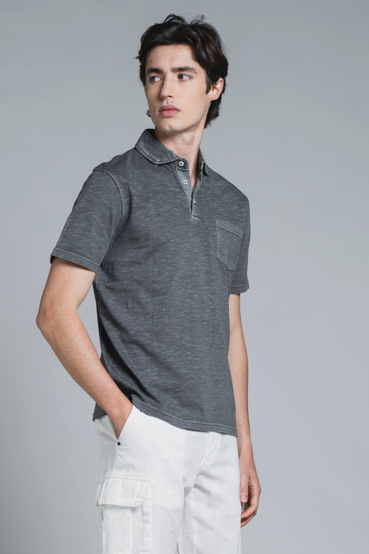 ALBERT POLO IN JERSEY SLUB
