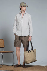 COOPER CARGO SHORT IN MIXED LINEN