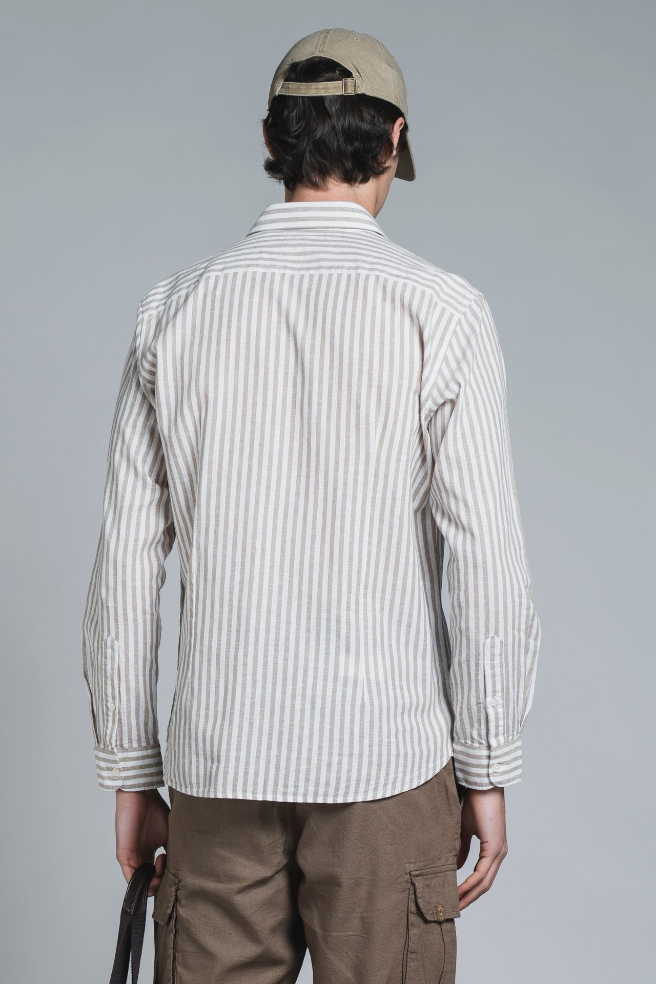 RILEY COLLAR FRENCH MIXED LINEN STRIPE