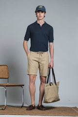 NILS CHINO SHORT IN MIXED LINEN