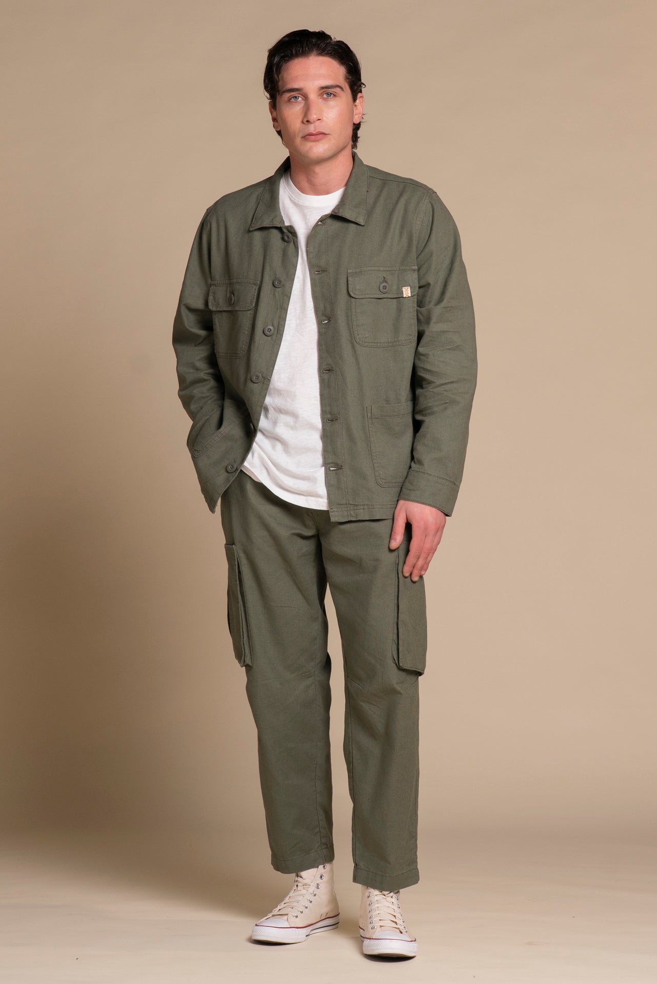 RAMON CARGO LONG MIXED LINEN