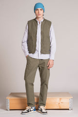 MIHARA CHINO LONG IN HERRIGBONE
