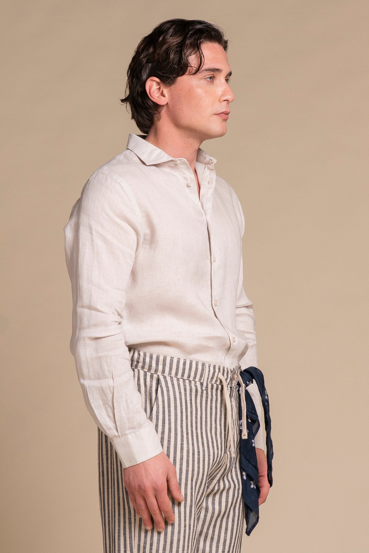 RILEY FRENCH COLLAR IN LINEN