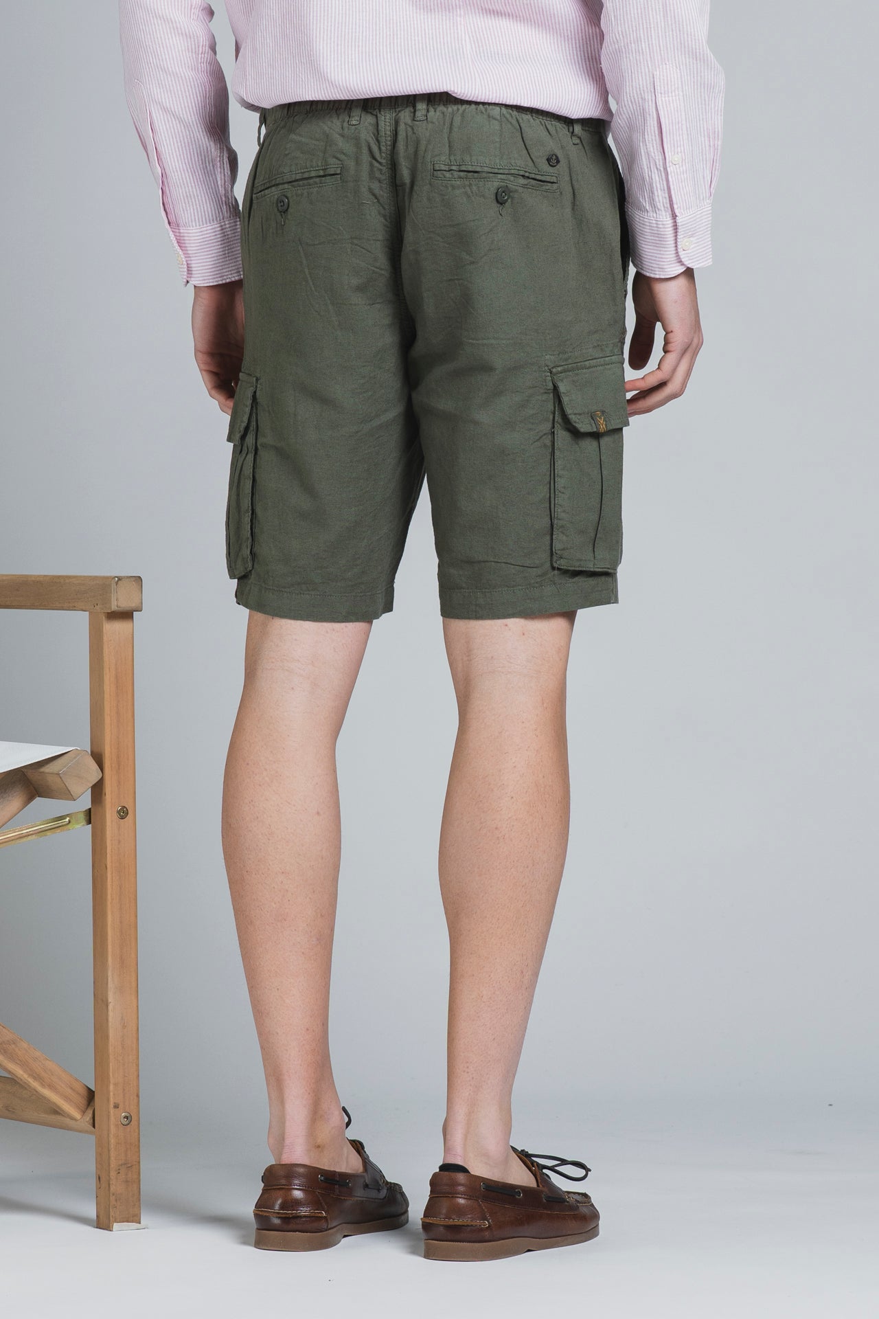 COOPER CARGO SHORT IN MIXED LINEN