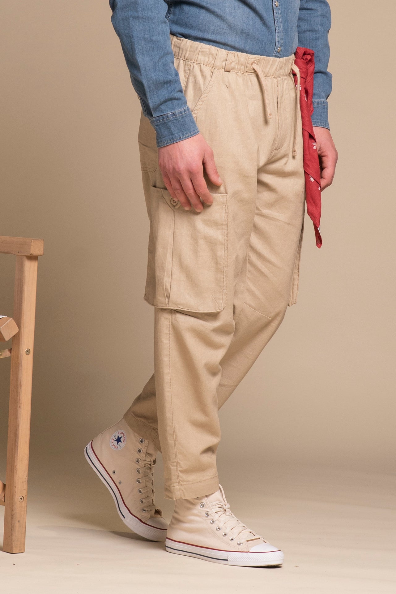 RAMON CARGO LONG MIXED LINEN