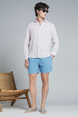 LARS KOREAN SHIRT IN SEERSUCKER