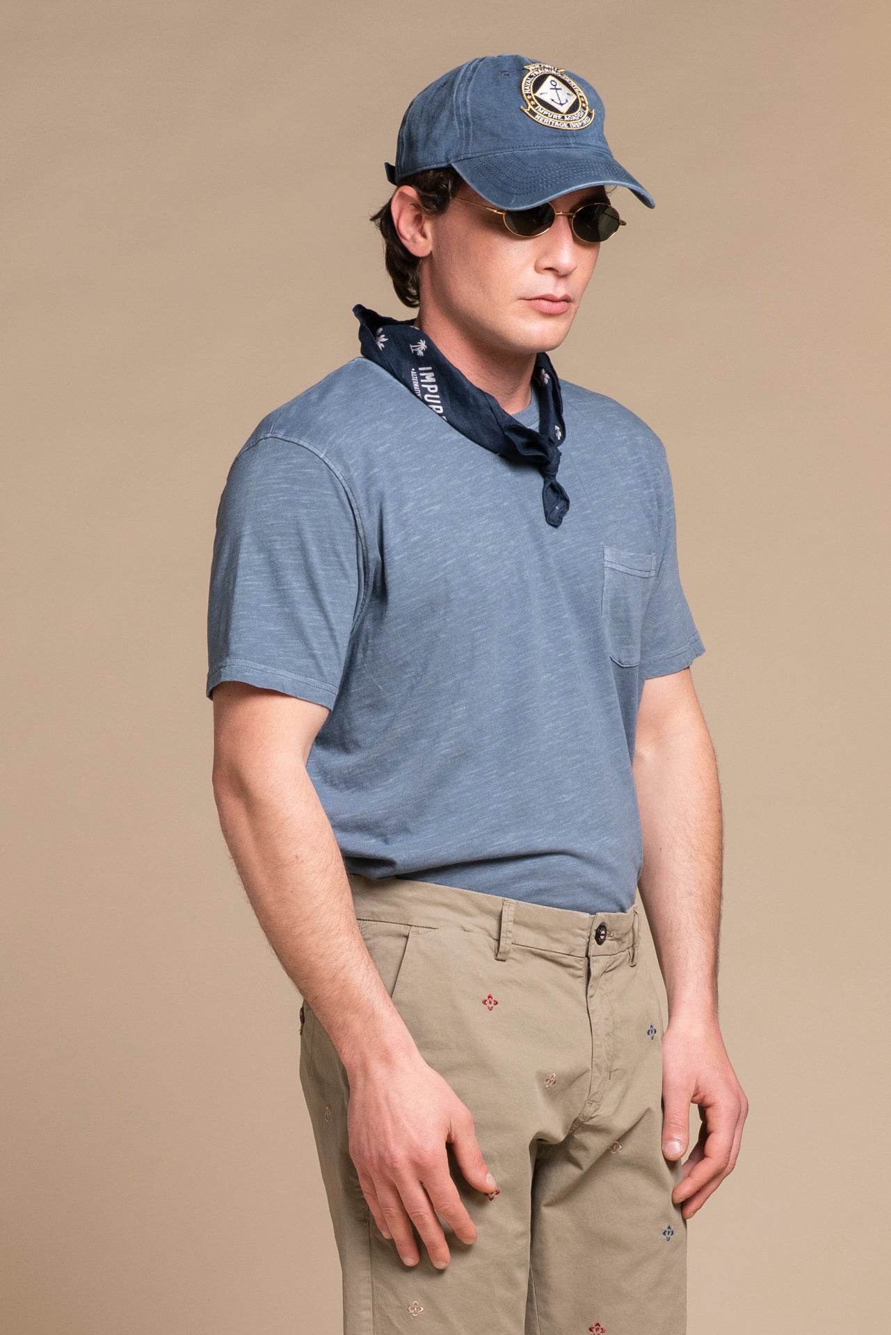 MORRIS T.SHIRT IN JERSEY SLUB CON TASCHINO