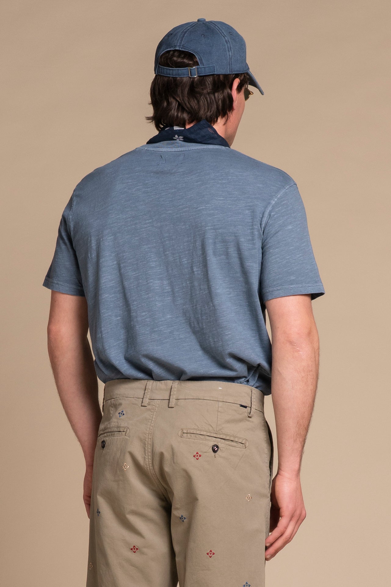 MORRIS T.SHIRT IN JERSEY SLUB CON TASCHINO