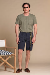 MORRIS T.SHIRT IN JERSEY SLUB CON TASCHINO