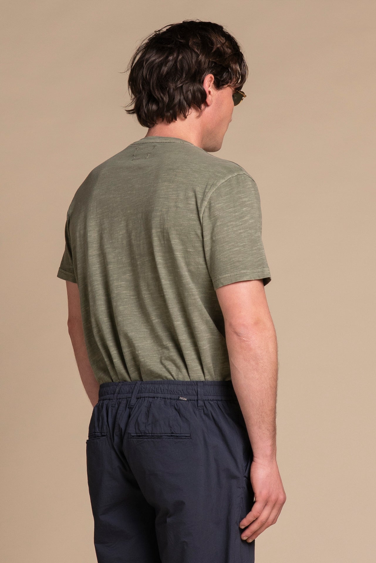 MORRIS T.SHIRT IN JERSEY SLUB CON TASCHINO