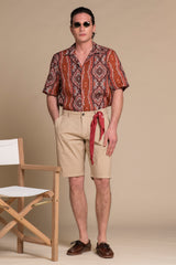 KURT CHINO SHORTS WITH PLEATS