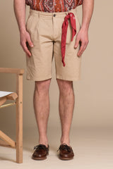 KURT CHINO SHORTS WITH PLEATS