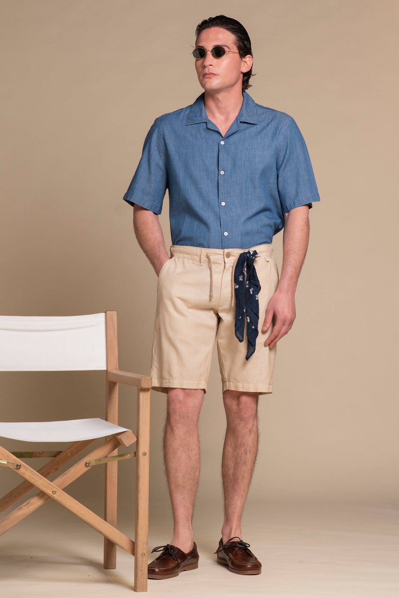 NILS MLN CHINO SHORT MIXED LINEN
