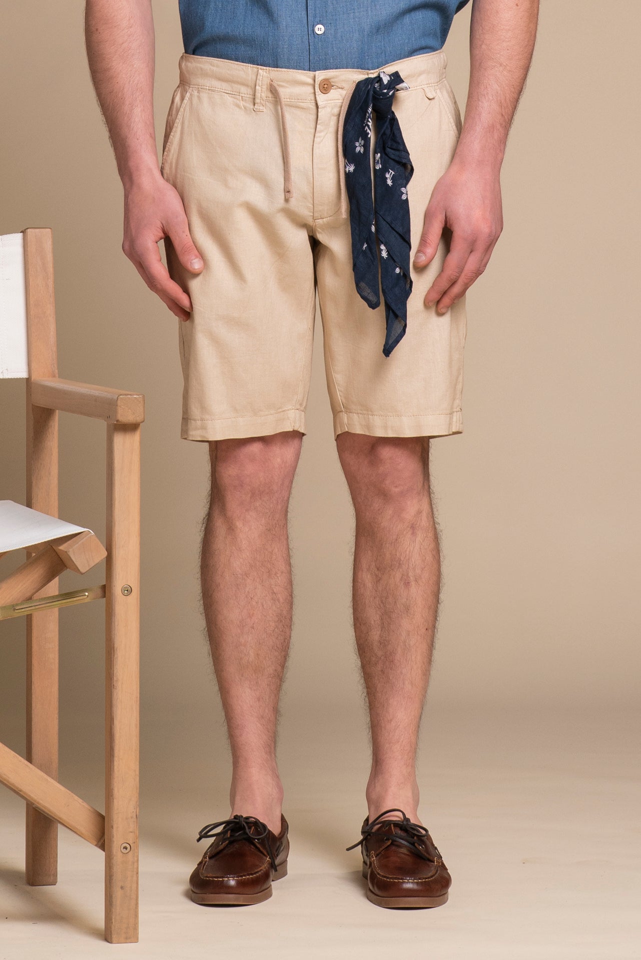 NILS MLN CHINO SHORT MIXED LINEN