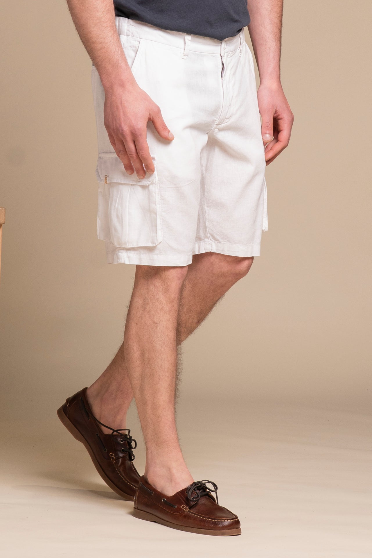 COOPER CARGO SHORT MIXED LINEN