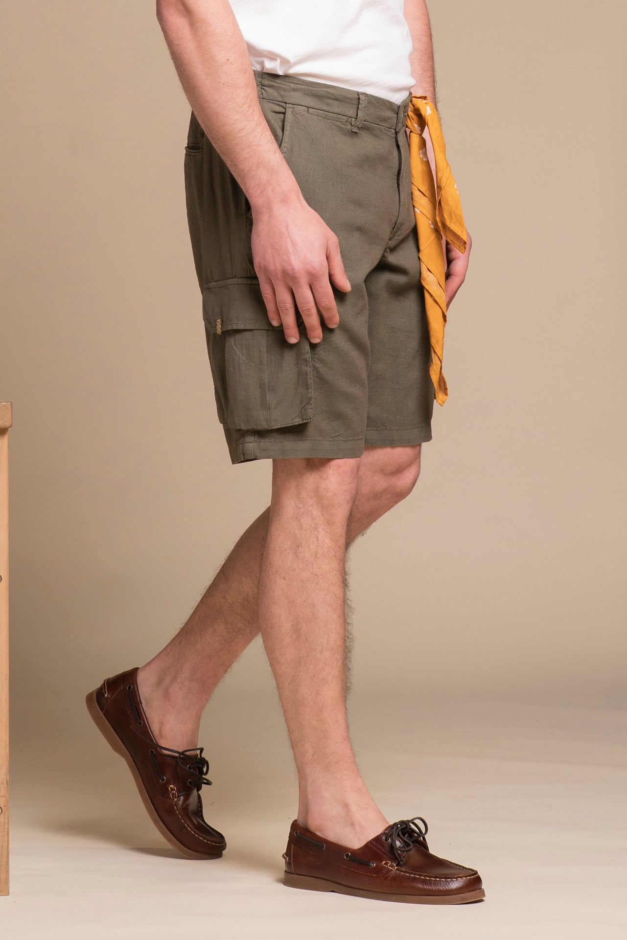 COOPER CARGO SHORT MIXED LINEN