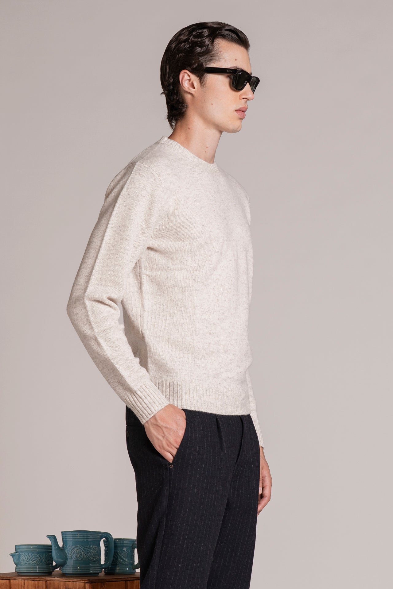 DUKE ROUND NECK IN MOULINE'