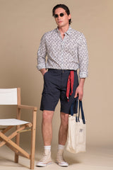 LUIS ITALIAN COLLAR IN COTTON SLUB