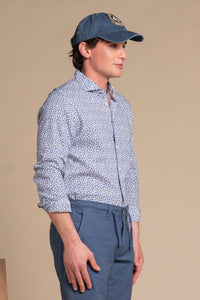 RILEY FRENCH COLLAR IN MIXED LINEN