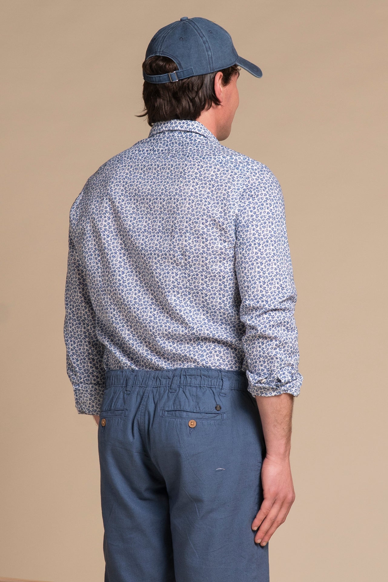 RILEY FRENCH COLLAR IN MIXED LINEN