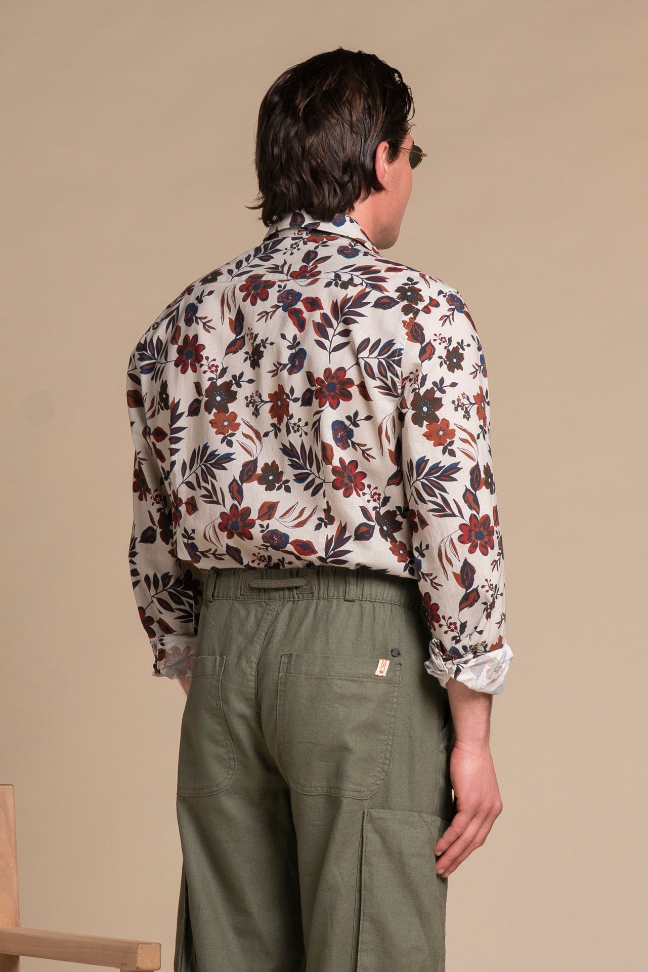 RILEY FRENCH COLLAR IN MIXED LINEN