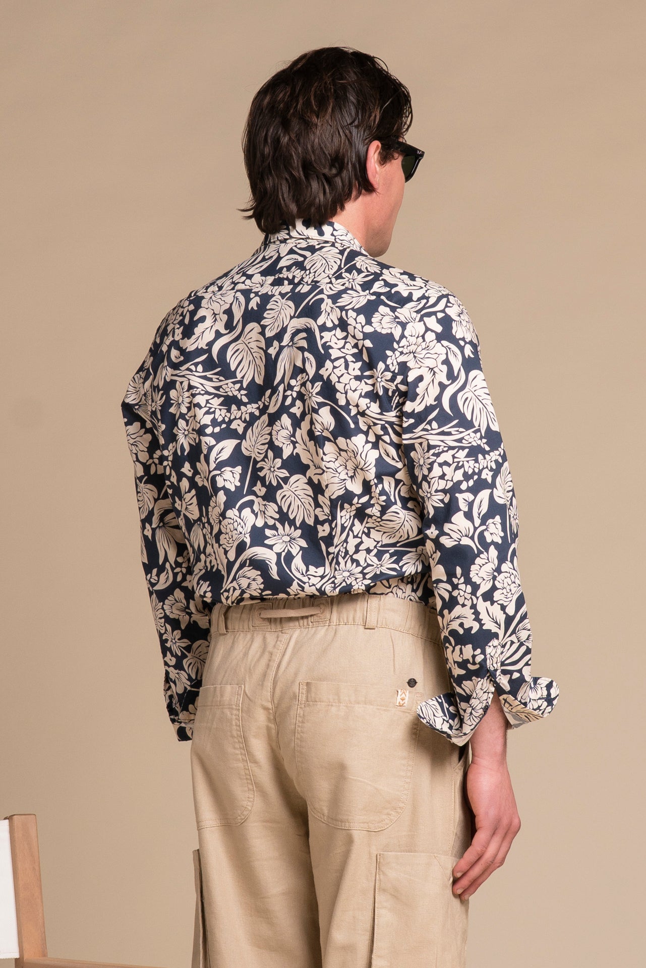 LUIS ITALIAN COLLAR IN COTTON SLUB