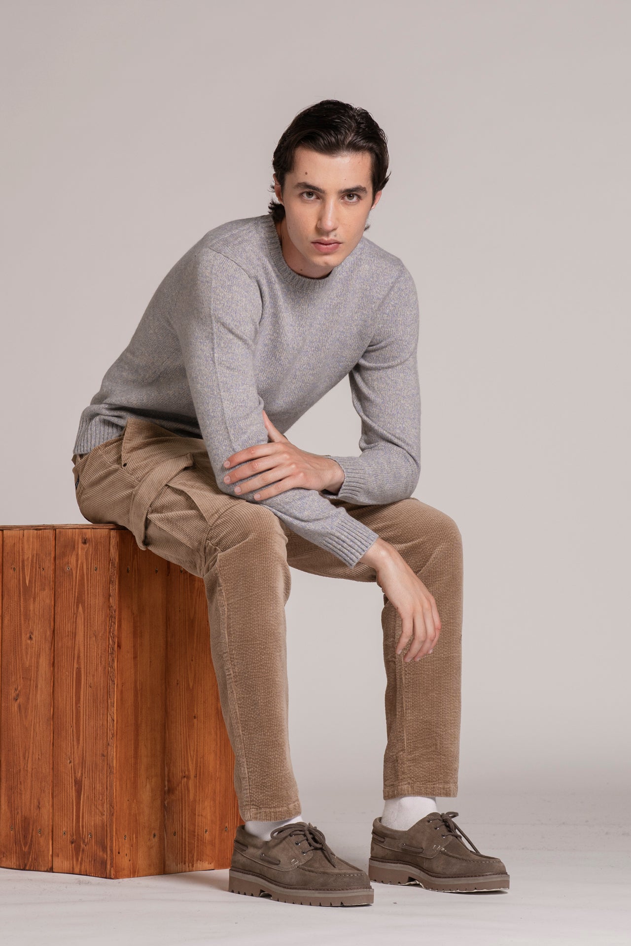 DUKE ROUND NECK IN MOULINE'