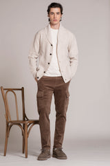 DANIEL CARDIGAN IN MOULINE'