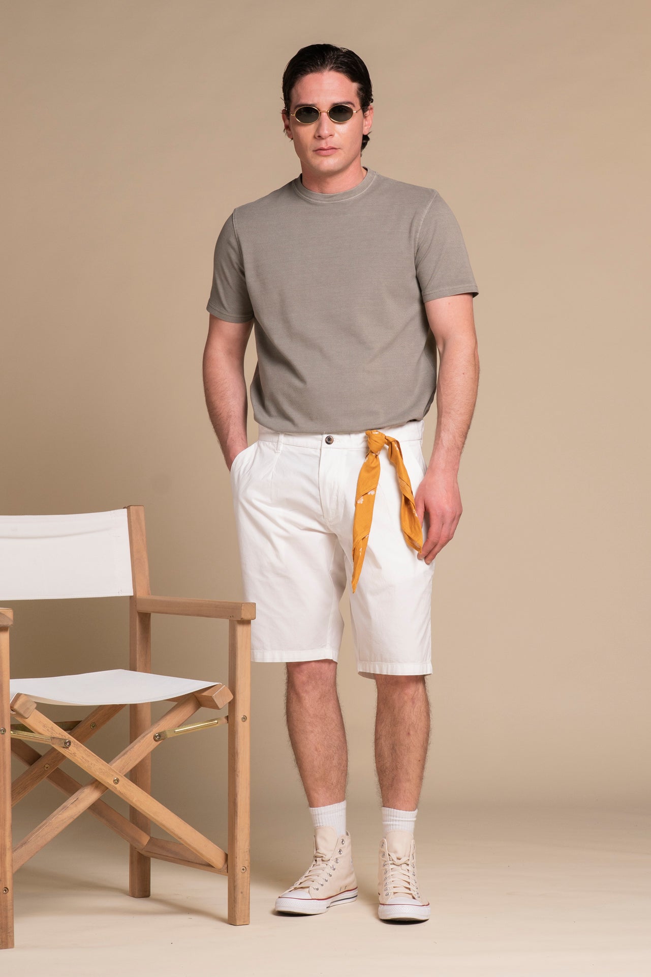 KURT CHINO SHORTS WITH PLEATS